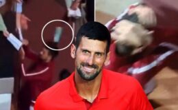 Novak Djokovic’in kafasına termos isabet etti! Bilerek mi atıldı?