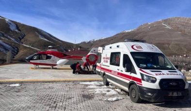 Hamile kadın, ambulans helikopterle Van’a sevk edildi