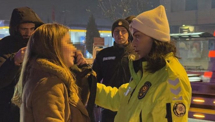 Polisi görünce aracı ve içindeki kadını terk edip kaçtı